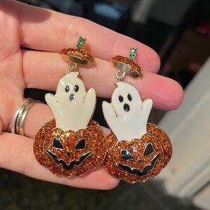 Ghost in a Jack O Lantern Earrings